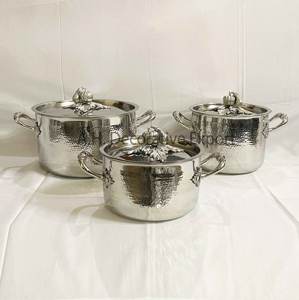 Juego de Utensilios de Cocina de Acero Inoxidable Martillado de Lujo, Colección de Diseñador con Sartenes y Ollas, Utensilios de Cocina, Cacerola, Suministros para el Hogar y Restaurantes - Product Image 6