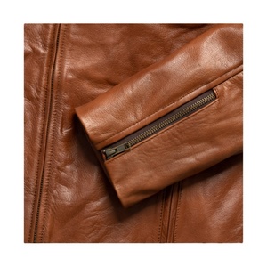 Logo personnalisé à manches longues 2023 dernière conception veste en cuir pour hommes disponible pour une tenue décontractée à bas prix - Product Image 2