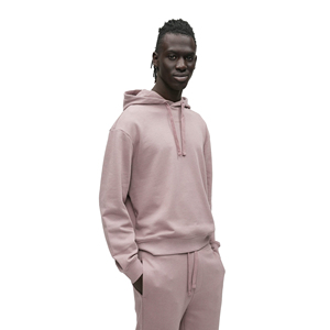 Ensemble survêtement en molleton uni décontracté pour homme avec logo personnalisé, 100% coton, sweat-shirt à capuche et pantalon de survêtement - Product Image 2