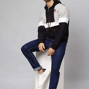 <b>Men</b> Winter Wear Casual Half <b>Zip</b> <b>Hoodies</b> Fashion Wear Breathable Solid Color Casual Half <b>Zip</b> <b>Hoodies</b> - Product Image 5