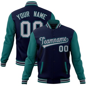 Chaqueta universitaria personalizada OEM chaqueta universitaria de lana con logotipo bordado diseño libre mangas de cuero estilo Letterman para el invierno - Product Image 1