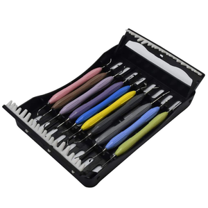 Juego de Instrumentos Quirúrgicos Dentales de 10 Piezas, Herramientas Restauradoras de Relleno Compuesto de Acero Inoxidable, Múltiples Colores, Agarre Ergonómico - Product Image 1