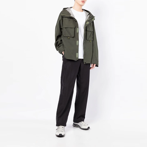 Chaqueta Cortavientos con Capucha de Diseño Personalizado OEM de Alta Calidad, con Cierre y Múltiples Bolsillos, para Hombre, Talla Grande - Product Image 4