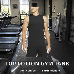 Men's Sleeveless Athletic Compression <b>Tank</b> <b>Top</b> – <b>Black</b> Workout Vest Bodybuilding Fitness 100% Polyester Fashion - Product Image 5