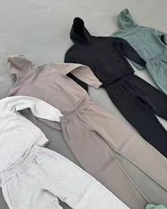 Conjunto Deportivo de Invierno para Hombre, Sudadera Holgada con Hombros Caídos y Pantalones Deportivos, de Felpa de Algodón Grueso, Antiolor - Product Image 3