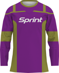 Camiseta de hockey personalizada para hombre, ropa deportiva vintage de alta calidad con bordado por sublimación de manga larga para entrenamiento de hockey sobre hielo - Product Image 5