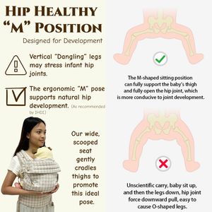 Porte-bébé en coton et lin pour le soutien lombaire, sac de transport pour bébé, pour un usage domestique, porte-bébé enveloppant - Product Image 2