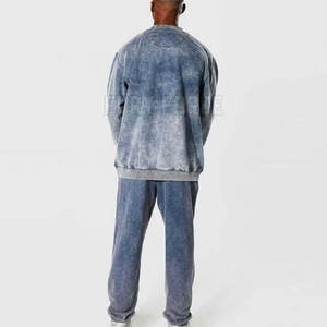 2025 vente directe d'usine hommes lavage à l'acide sweat Logo personnalisé solide lavage à l'acide sweat pour hommes - Product Image 3