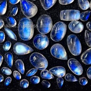Wholesale Natural <b>Rainbow</b> Moonstone Cabochon High Quality Loose Gemstones for Rings Pendants Jewelry DIY - Product Image 1