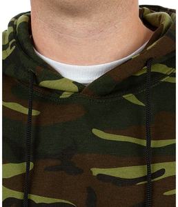 Sudadera con capucha de hombre de talla grande Unisex con diseño personalizado OEM mezcla de algodón y poliéster estampado de camuflaje sudaderas con capucha de hombre de talla grande - Product Image 3