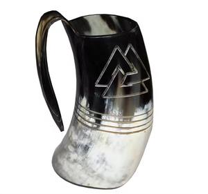 Taza de cuerno de búfalo Natural de estilo vikingo, Ágata hecha a mano, tallado de animales, técnica pulida para beber cerveza, elaborada con cuidado - Product Image 2