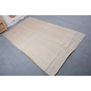 Modern Vintage Turkish <b>Rug</b> Large Area 7.3 X 4.4ft Beige Wool Seagrass Material Latex <b>Abstract</b> New Model-Rectangle Hallway - Product Image 2