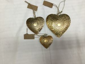 Elegante Corazón de Navidad, decoración colgante de Metal, diseño grabado, adorno de árbol de Navidad para decoración elegante de vacaciones - Product Image 2