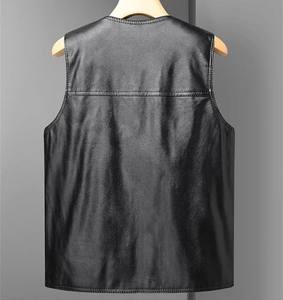 Premium Quality Sheepskin Vest For Men Wholesale 100% Organic <b>Wool</b> <b>Waistcoat</b> Custom Men Casual Warm Real Leather Vest - Product Image 6