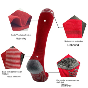 Chaussettes de football américain unies pour jeunes, respirantes, écologiques, à épaisseur standard, hauteur genou - Product Image 3