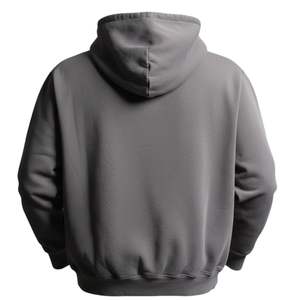 <b>Grey</b> Graphic Pullover Hoodie for <b>Men</b> Heavyweight Cotton <b>Fleece</b> Kangaroo Pocket Hooded Sweatshirt Casual Streetwear - Product Image 2