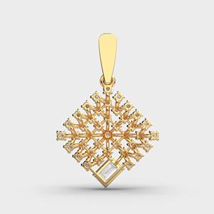 Colgante de Diamante Esmeralda Redondo de Laboratorio de Lujo con Baño de Rodio, Estilo Moderno, Certificado IGI en Oro Amarillo, Blanco y Rosa de 18K - Product Image 3