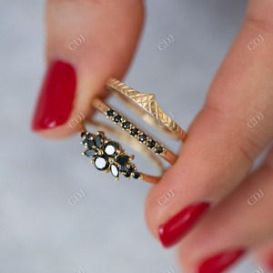 Anillo de Boda Geométrico Clásico Personalizado al por Mayor para Mujer, Oro de 18K, Joyería Minimalista, Moissanita con Certificado IGI, Último Diseño para Fiesta - Product Image 6