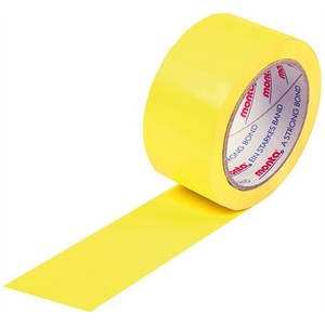 Cinta Adhesiva de PVC Amarilla Silenciosa Monta 250F, 50 mm x 66 m, 57 Unidades, Paquete de 36 - Product Image 1