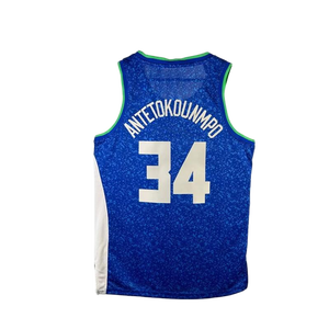 Maillot de basket-ball de style urbain de Milwaukee Respirant Été 100% Polyester Sans manches # 34 Giannis # 11 Brook Lopez # 22 Middleton Men - Product Image 2