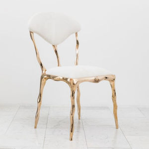 Nouveaux modèles d'arrivée, chaises de luxe pour la maison et l'hôtel, de qualité supérieure, en métal plaqué or, uniques et élégantes, fabriquées en Inde - Product Image 3