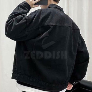 Chaqueta de invierno con logotipo personalizado para hombre, transpirable, para uso en exteriores, con cuello levantado, 100% algodón, informal, de alta calidad, servicio OEM, chaqueta vaquera - Product Image 3