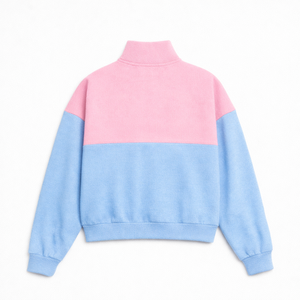 Sudadera casual con cuello simulado y cremallera corta Jack And Jill Of America - Product Image 4