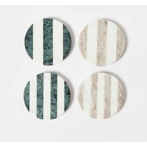 หินสบู่หินอ่อนสีขาวธรรมชาติทำด้วยมือทรงกลมขนาดพิเศษหรูหราหินอ่อนหินและโลหะฝังถ้วยสำหรับชาหรือกาแฟ - Product Image 2