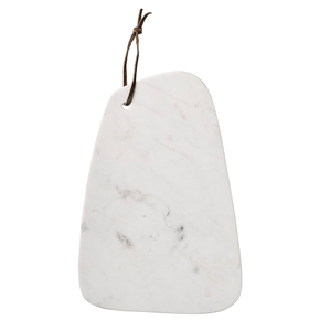 Planche à découper en marbre blanc Poignée en corde Cintre Bloc à découper durable pour fruits et fromage Fournisseur en gros - Product Image 1