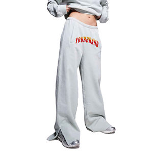Wholesale Streetwear Jogger Track Pant Baggy Sweat Trouser Oversized Wide Leg With Flared Sweatpants <b>for</b> <b>Women</b> - Product Image 1
