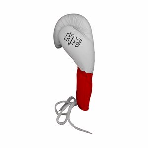 Gants de boxe HAQ MEHARBAH gris et rouge à lacets en PU respirant pour adultes - Product Image 3