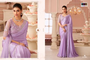 ซารีผ้าชีฟองผ้าไหมลดรอยเหี่ยวย่นทันสมัยงานแต่งงานงานปาร์ตี้ผ้าทอสวยงามทั้งหมด - Product Image 2