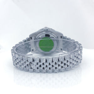 Tout nouveau de haute qualité glacé 2024 arrivée de luxe or argent personnalisé Hip Hop hommes Moissanite diamant montre-bracelet - Product Image 2