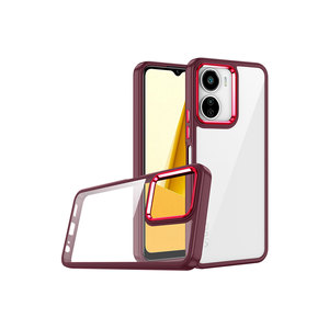 Coque de protection en silicone premium JoieCreatif pour Vivo Y16, motif floral rouge, finition givrée, compatible 7Plus 14Plus 8Plus Plus - Product Image 1