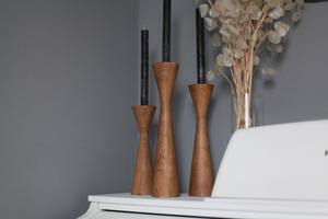 Bougeoirs en bois faits à la main, bougeoir en bois de haute qualité en provenance d'Inde, en vente en gros, support de chandelier - Product Image 3