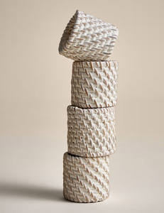 Nouveau catalogue d'anneaux de serviette en rotin fabriqués au Vietnam, couleur blanche, prix de gros - Product Image 3