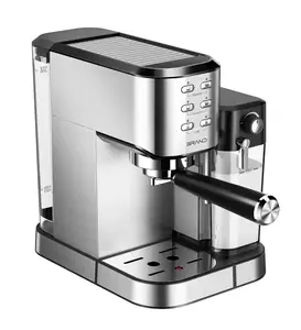 19bar Factory Best Price Italian Espresso Coffee Machine with Milk Box Coffee Maker Stainless Steel Electric Sliver Household 1L