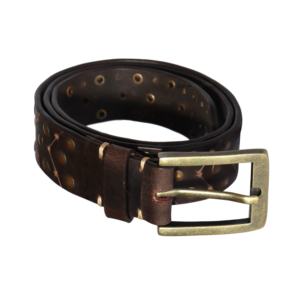Cinturón de Cuero Genuino con Tachuelas y Remaches de Diseño Moderno para Mujer, Cinturón de Jeans de Cuero de Grano Completo a Precio de Mayoreo - Product Image 3