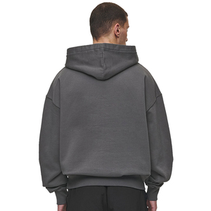Sweat-shirts à capuche unisexes surdimensionnés en polaire pour homme, de haute qualité, avec logo personnalisé brodé, écologiques, en coton lourd 100% - Product Image 3