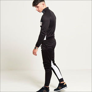Trajes de sudor de peso pesado Unisex Poliéster/Algodón Sudaderas con capucha y pantalones de chándal de gran tamaño Conjunto de chándales en blanco personalizados para hombres - Product Image 5