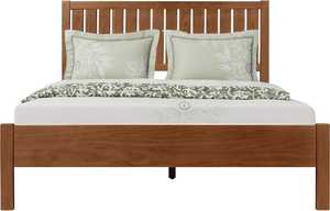 Cadre de lit Queen en bois de pin massif HomeRoots, texture Shiplap, artisanal, traditionnel - Product Image 3