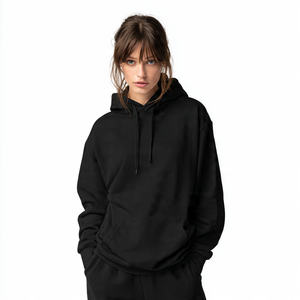 Unisex Oversized Drop Shoulder Winter <b>Hoodie</b> 450 GSM Fleece Eco-Friendly Breathable Embroidered Baggy Fit - Product Image 4