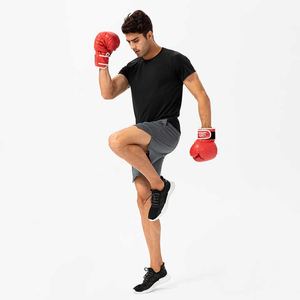 Shorts décontractés personnalisés en maille unie avec tissu doux et respirant, taille élastique conçue pour le confort, idéaux pour le sport et le fitness, vente en gros - Product Image 4