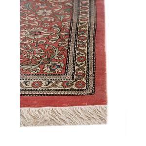 Alfombra de Seda Anudada a Mano Gulmarg Pae-5672, Rectangular, con Medallón Rosa y Morado, para Pasillo, Sala de Estar, Decoración del Hogar, 9x12 - Product Image 4