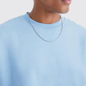 Sweat-shirts à col rond en molleton 100% coton pour hommes, vente en gros OEM, hiver, épaules tombantes, surdimensionnés, broderie 3D personnalisée - Product Image 3