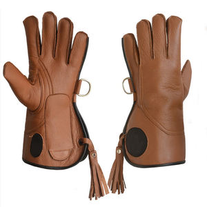Guantes de seguridad de cetrería de cuero genuino suave de dos capas de alta calidad Compatible con pantalla táctil antideslizante. Mascota de pájaro de soldadura ignífuga - Product Image 3