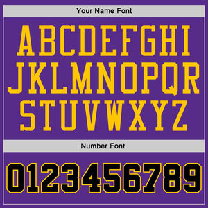 Sweat-shirts à capuche sportifs tendance et personnalisés avec logo d'équipe, motif rayé violet, noir et or, pour hommes et femmes - Product Image 4