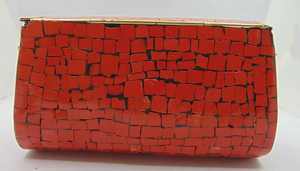 Lowellcraft Indian Supplier's Latest Arrival Good Selling Metal Flap <b>Clutch</b> <b>Bag</b> Stone Pattern Evening/<b>Wedding</b> Casual/Office Use - Product Image 3