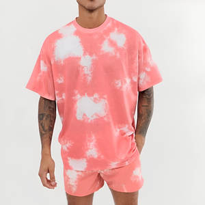 Summer Training & Jogging Wear <b>Clothes</b> <b>Men</b> Short Sleeve T Shirt Shorts Set 2 Piece Shorts Breathable Man Tie Dye Tracksuits - Product Image 1