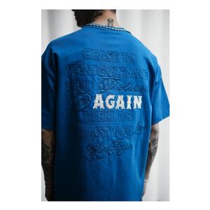 Vêtements de fitness oversize tricotés 100% coton pour hommes, vêtements imprimés Streetwear, logo personnalisé, séchage rapide, respirants, longs - Product Image 3